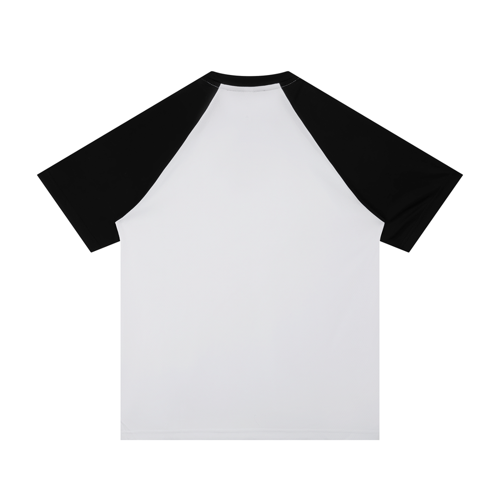 JVH.CO Contrast Raglan Sleeve Mesh T-Shirt (RED, WHITE)