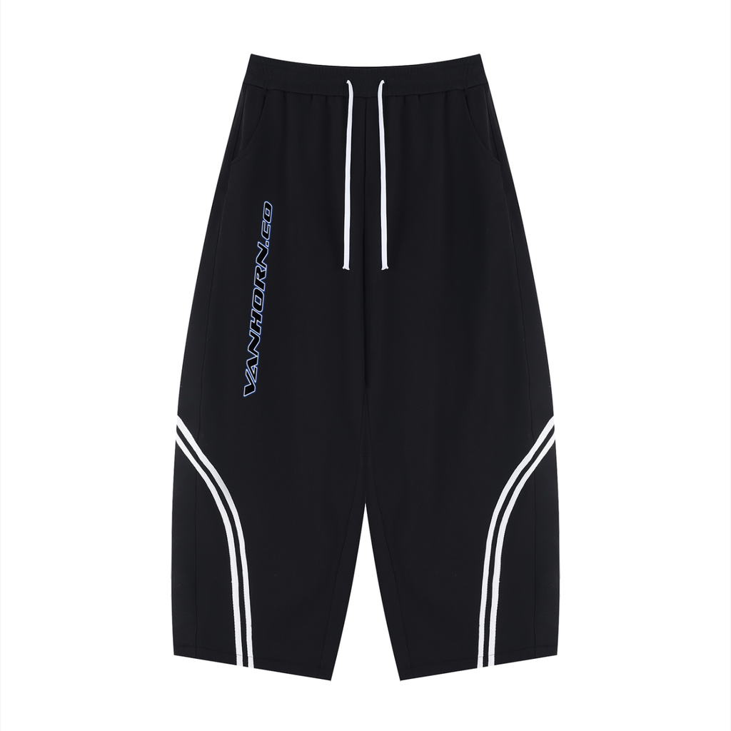 JVH.CO Unisex Wide Leg Piping Sweatpants (BLUE)