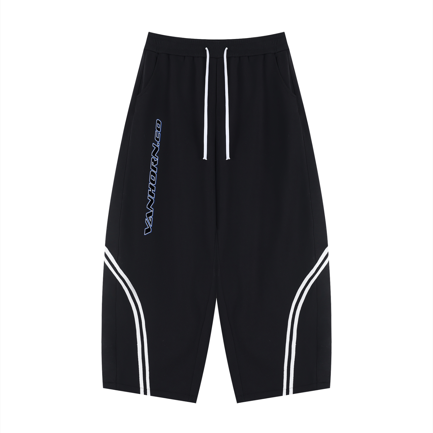 JVH.CO Unisex Wide Leg Piping Sweatpants (BLUE)