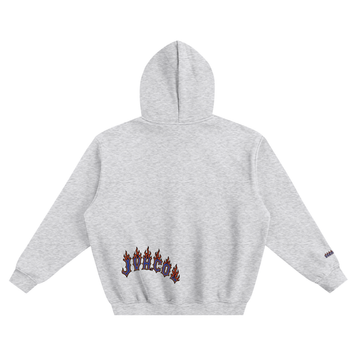 JVH.CO Beach Flames Fleeced Boxy Hoodie