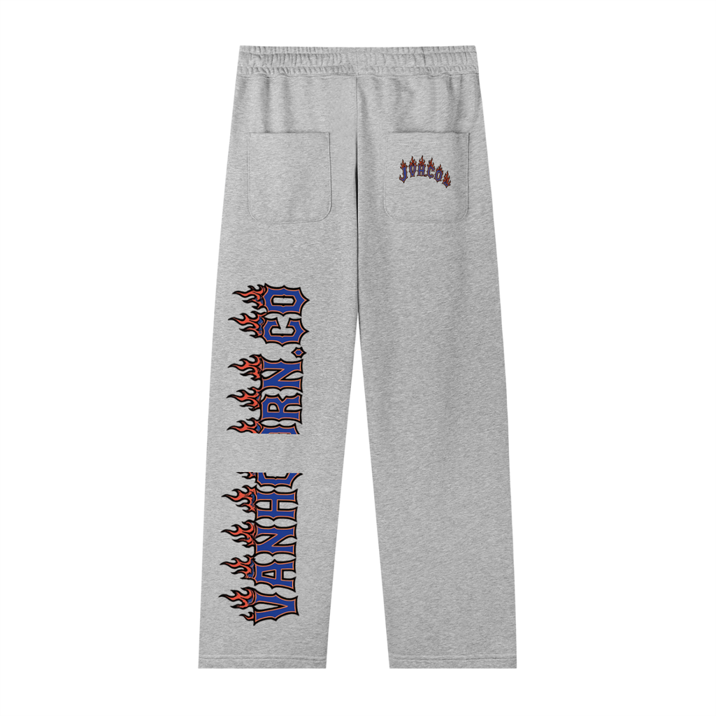 JVH.CO Summer Straight-Leg Beach Flames Sweatpants