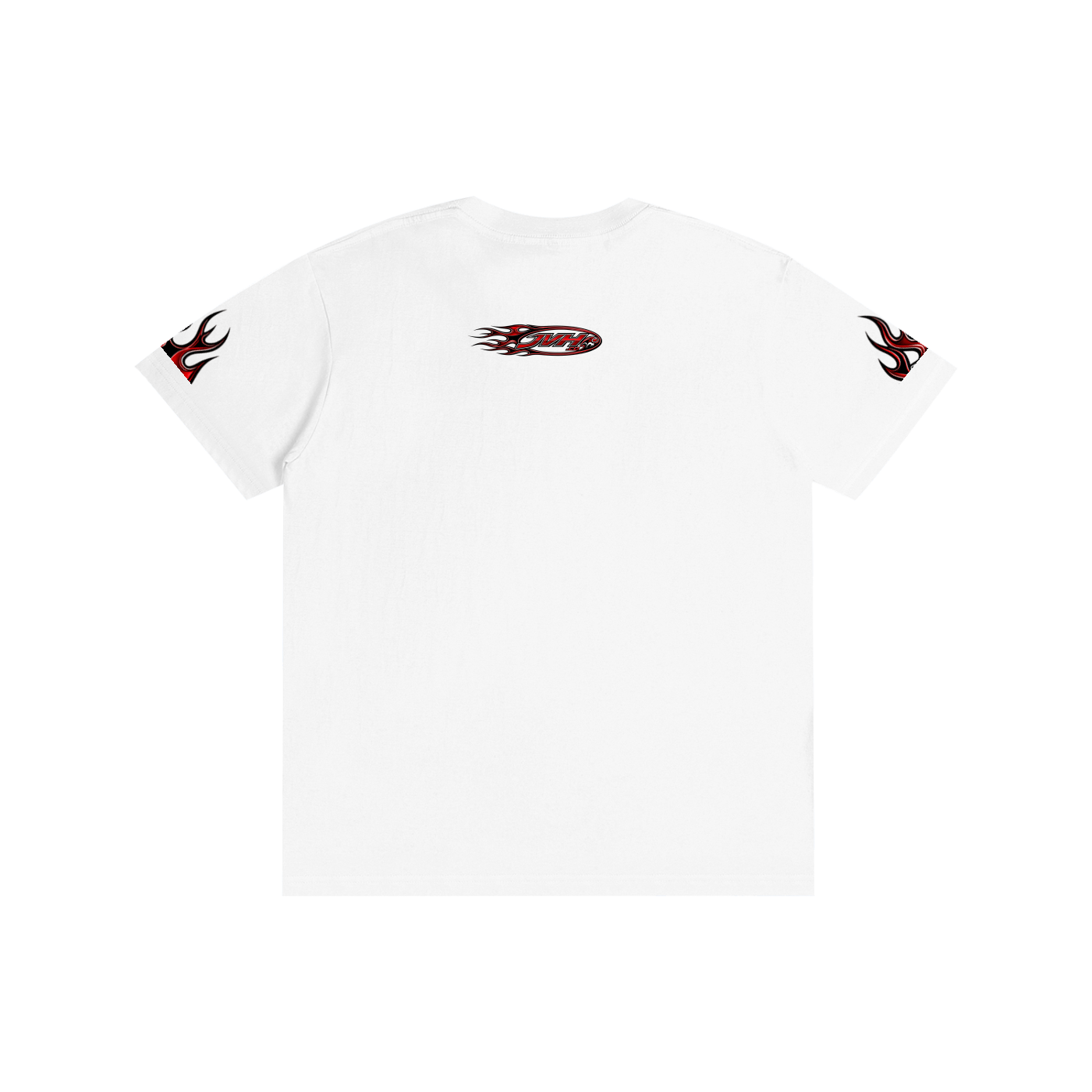 JVH.co Flame Logo Fire sleeves Pure Cotton Unisex T-Shirt (red)