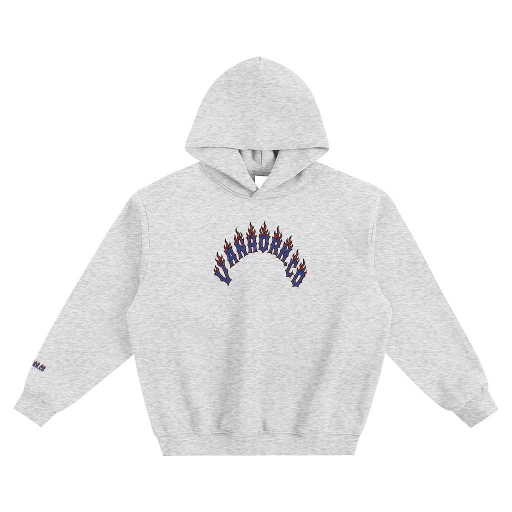 JVH.CO Beach Flames Fleeced Boxy Hoodie