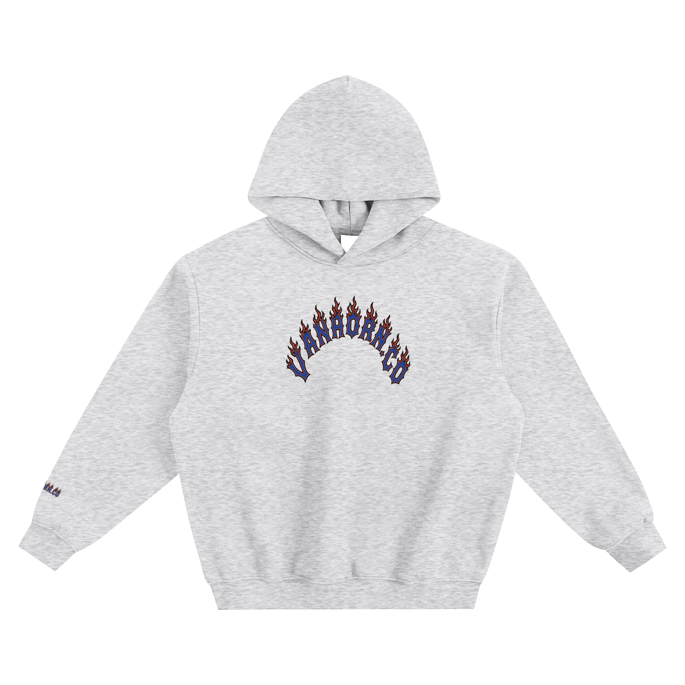 JVH.CO Beach Flames Fleeced Boxy Hoodie