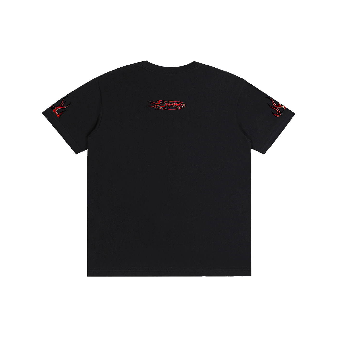 JVH.co Flame Logo Fire sleeves Pure Cotton Unisex T-Shirt (red)