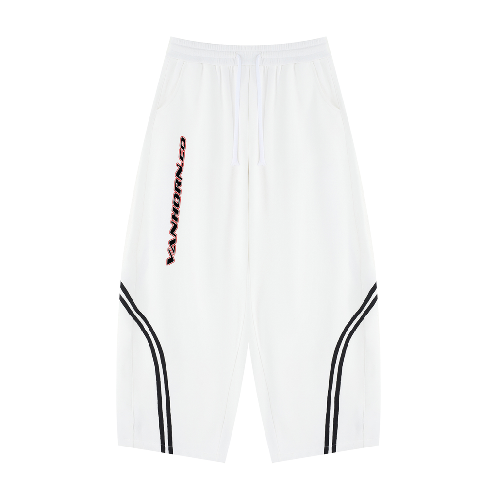 JVH.CO Unisex Wide Leg Piping Sweatpants (RED)