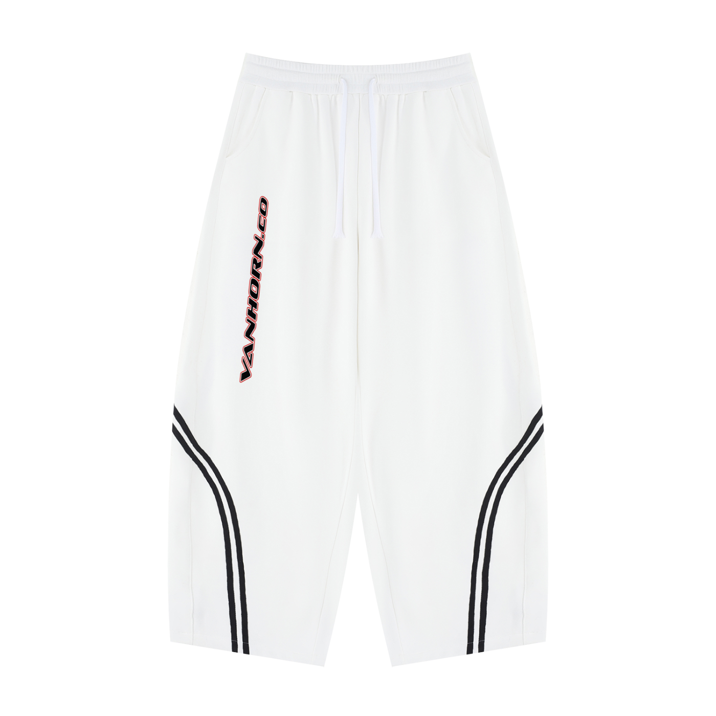 JVH.CO Unisex Wide Leg Piping Sweatpants (RED)