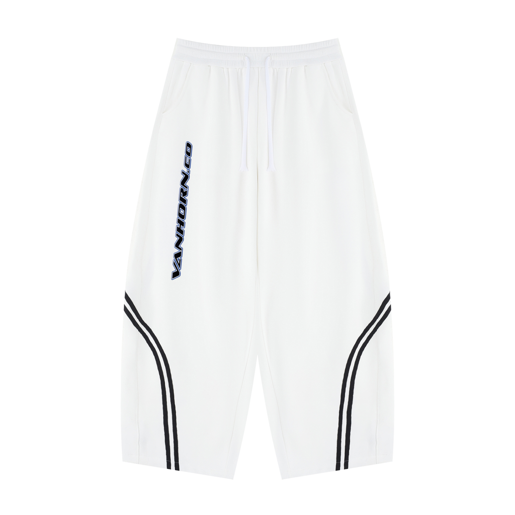 JVH.CO Unisex Wide Leg Piping Sweatpants (BLUE)