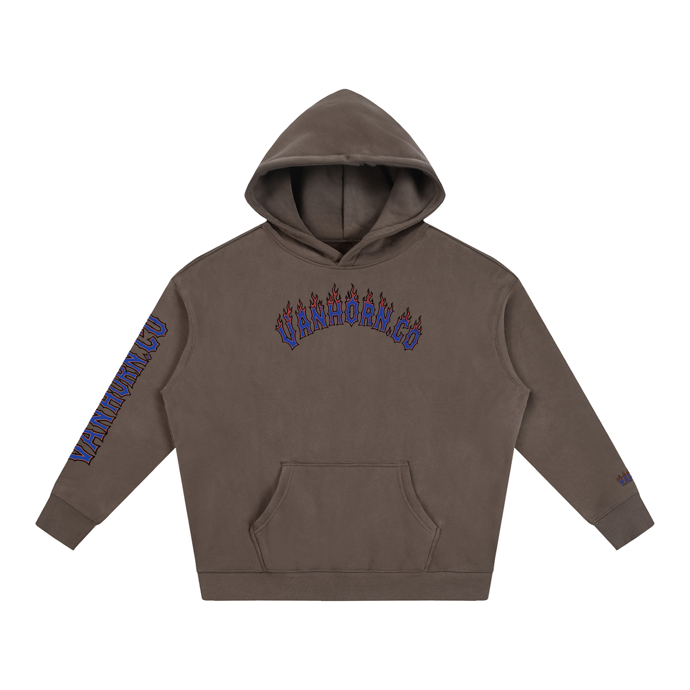 JVH.CO Oversize Fleeced Beach Flames Hoodie