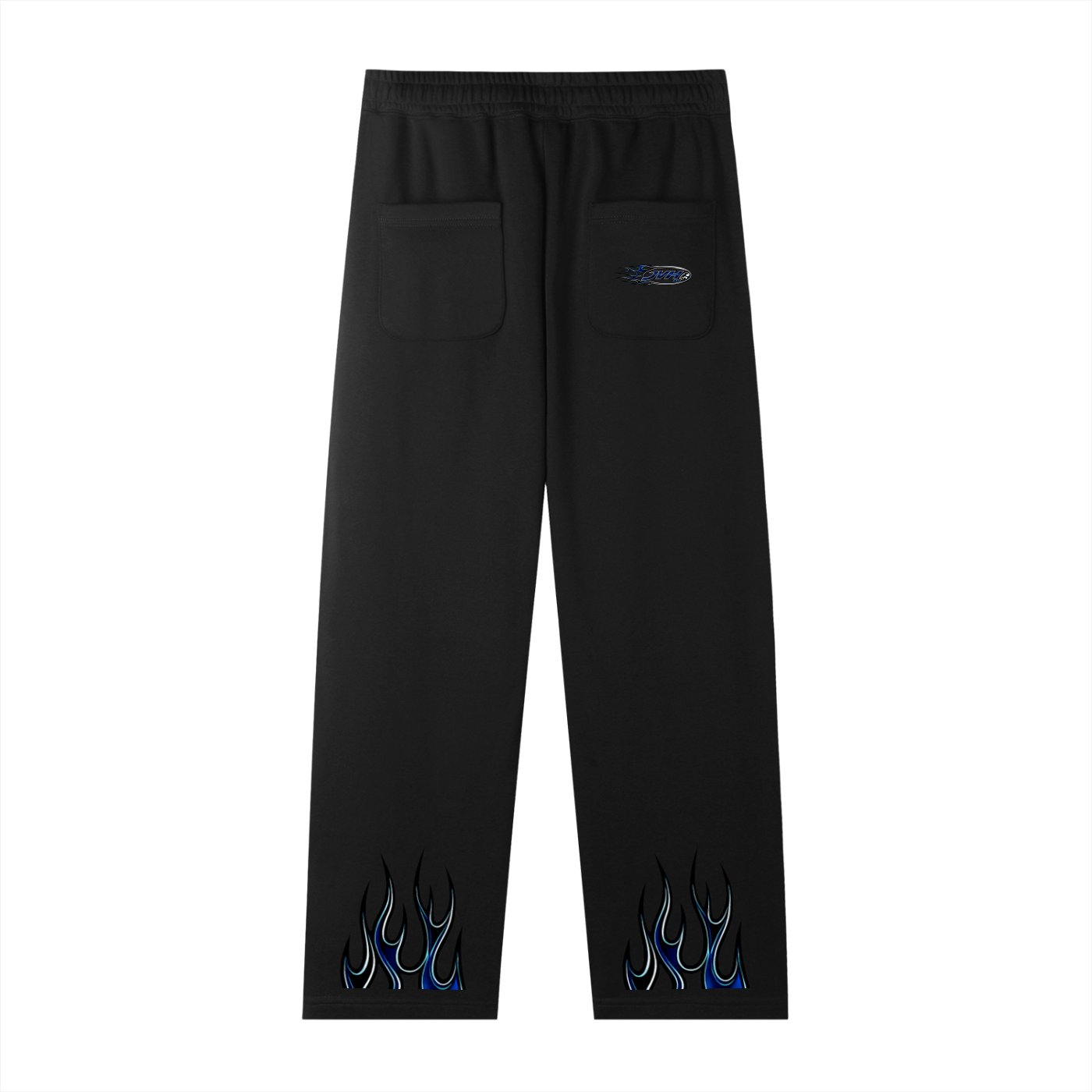 JVH.CO Summer Straight-Leg Flame Logo Sweatpants (BLUE)