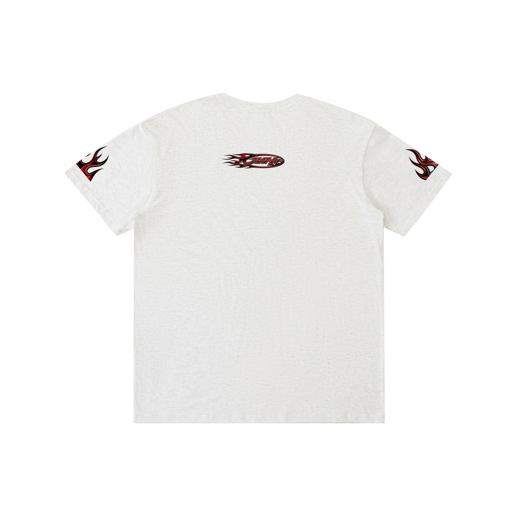 JVH.co Flame Logo Fire sleeves Pure Cotton Unisex T-Shirt (red)