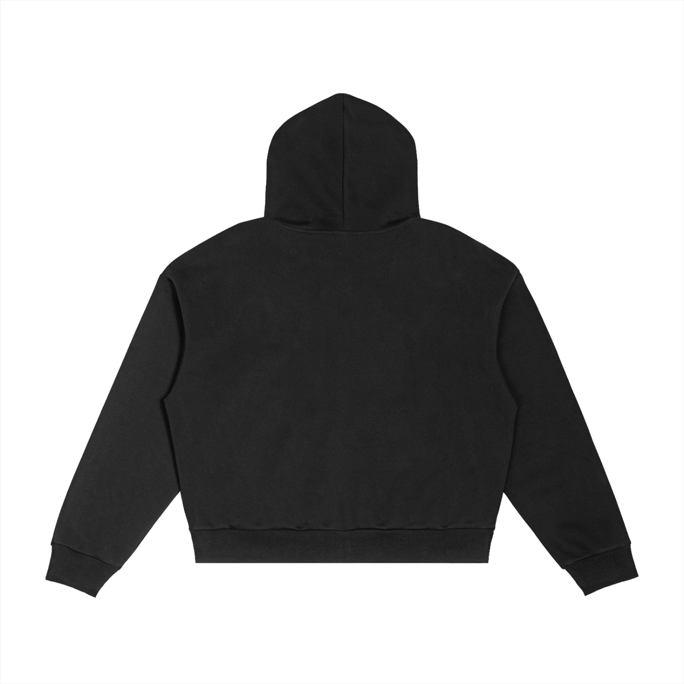JVH.CO Contrast Plaid Boxy Zip Hoodie (BLACK , RED)