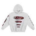 JVH.CO EXTREME FLAME LOGO Fleeced Boxy Hoodie