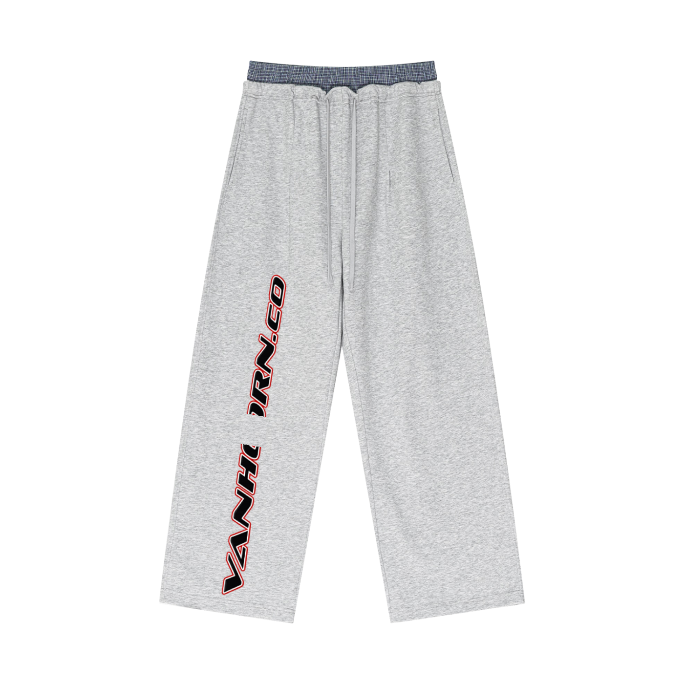 JVH.CO SHARK SERIES Plaid Contrast Waist Pants