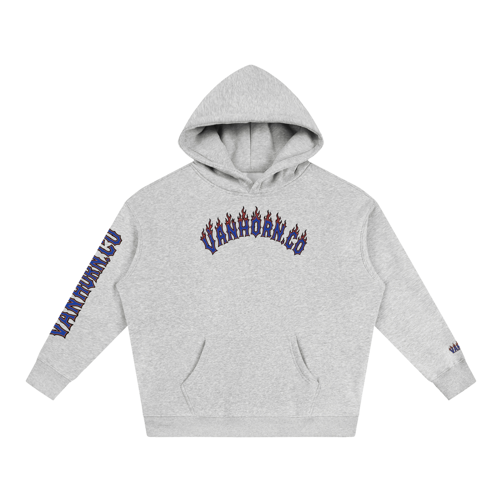 JVH.CO Oversize Fleeced Beach Flames Hoodie