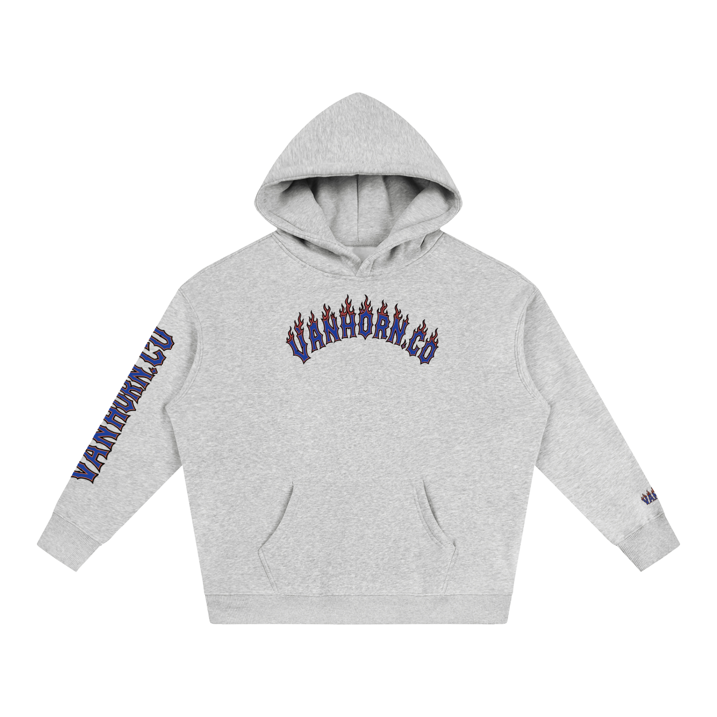 JVH.CO Oversize Fleeced Beach Flames Hoodie