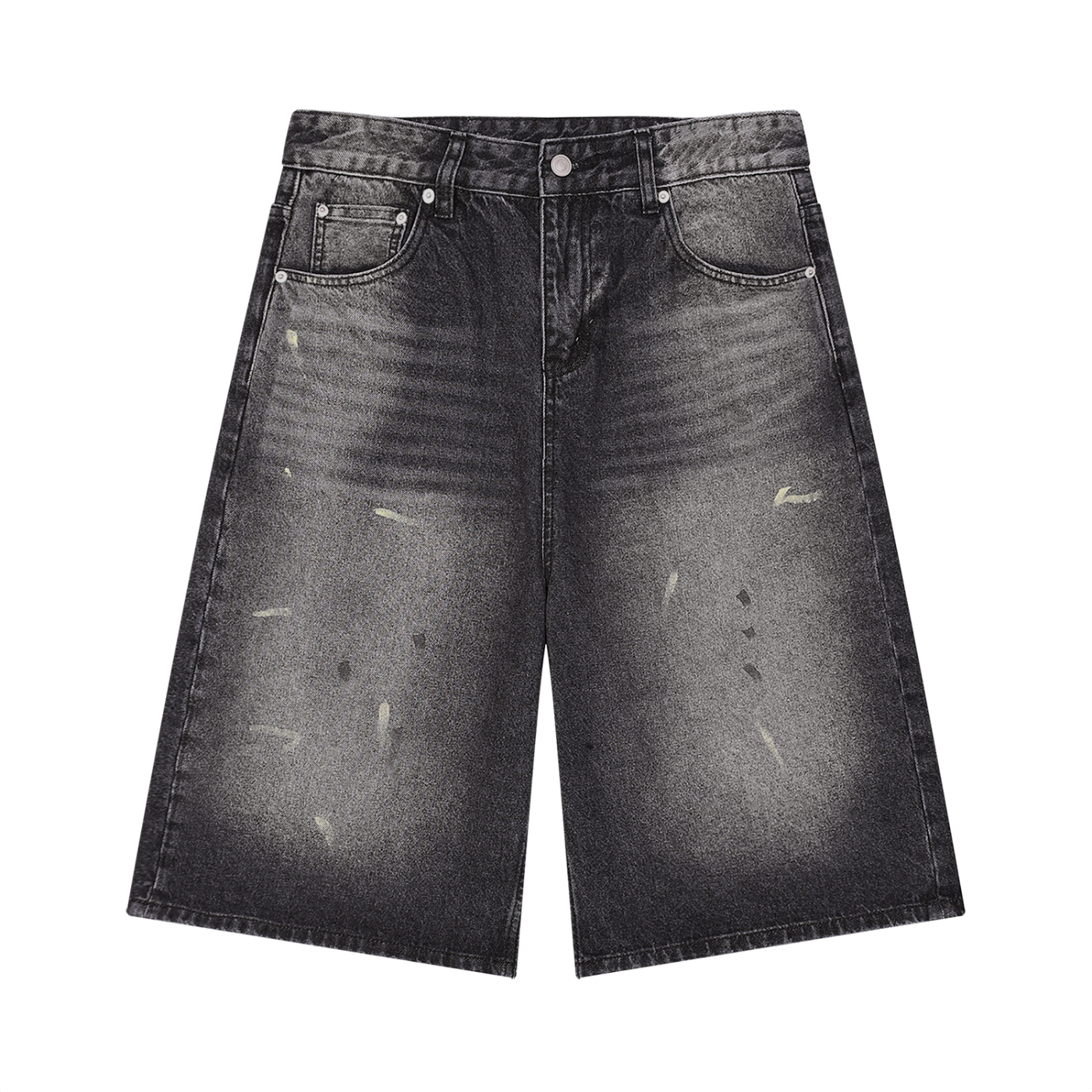 JVH.CO SHArk SERies  Men’s Vintage Wash Wide Leg Denim Shorts