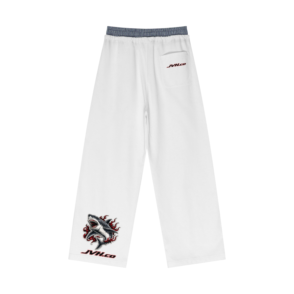 JVH.CO SHARK SERIES Plaid Contrast Waist Pants